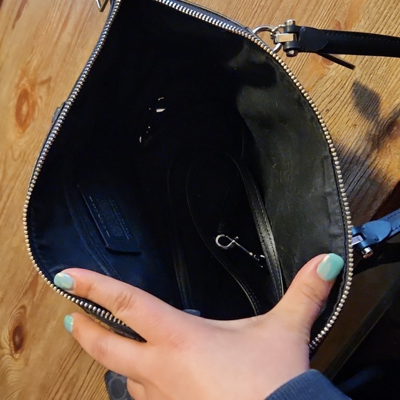 Rare Coach Set! Coach Prairie Satchel w/ Matching Wallet Midni Denim/Silver EUC - Picture 8 of 10